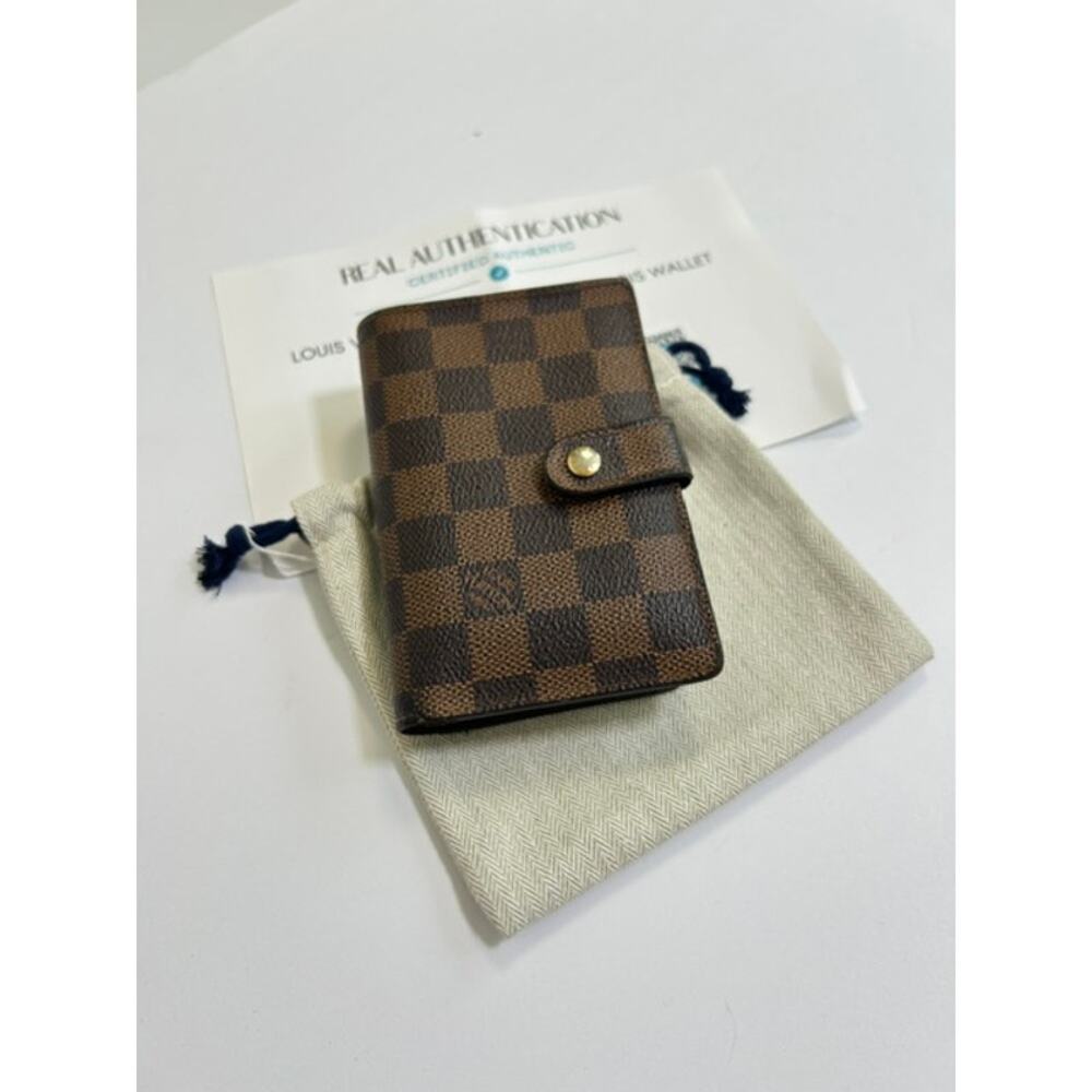 Authentic Vintage Louis Vuitton Damier Ebene Viennois Wallet N61674 w/ COA